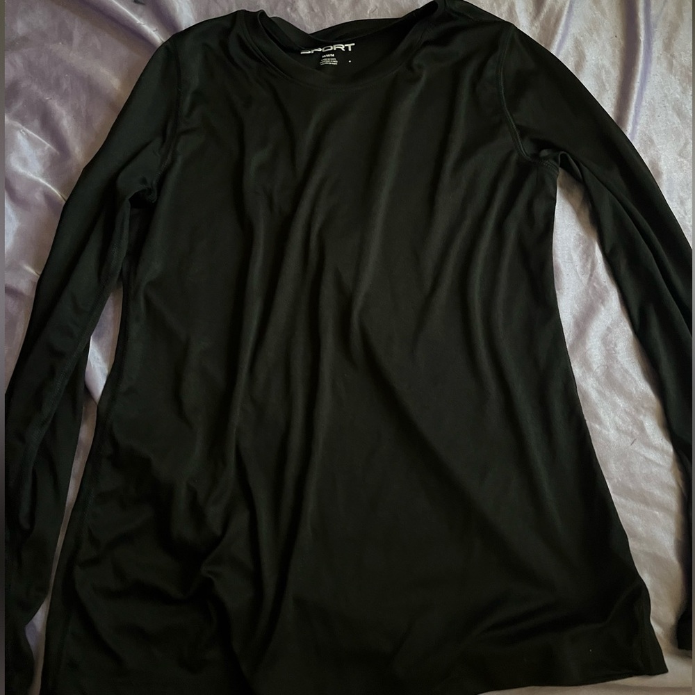 Hanes Exercise Breathable light Black long sleeve shirt